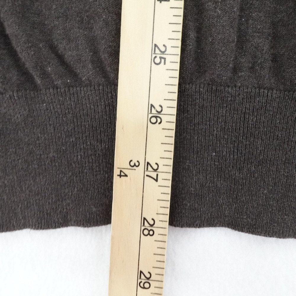 Massimo Dutti Sweater Mens L Brown V Neck Silk Cashmere Elbow Patch Luxury - Picture 8 of 9